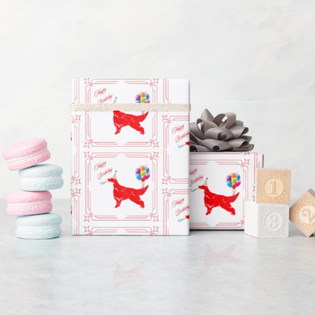 Irish Setter Birthday Presentpapper (Baby Shower)