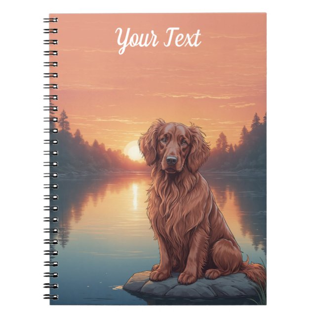 Irish Setter by Sjö Anteckningsbok (Framsidan)
