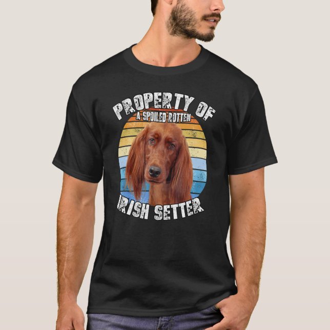 Irish Setter Dog Retro Property Of T Shirt (Framsida)