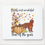 Irish Setter Fall Pumpkins Autumn Löv Träd Musmatta<br><div class="desc">Irish Setter Fall Pumpkins Autumn Löv Träd</div>