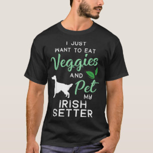 Irish Setter Funny Vegan Hund älskare Owner Julaft T Shirt