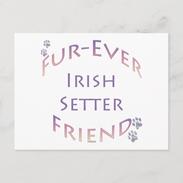 Irish Setter Furever Vykort (Framsida)