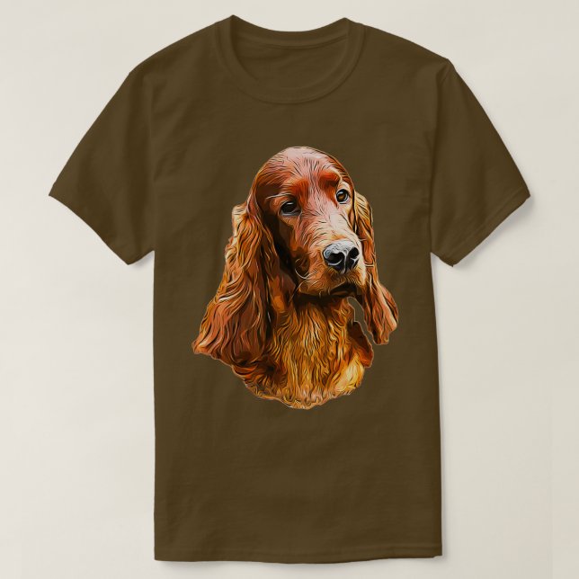 Irish Setter Glamous Hund T Shirt (Design framsida)