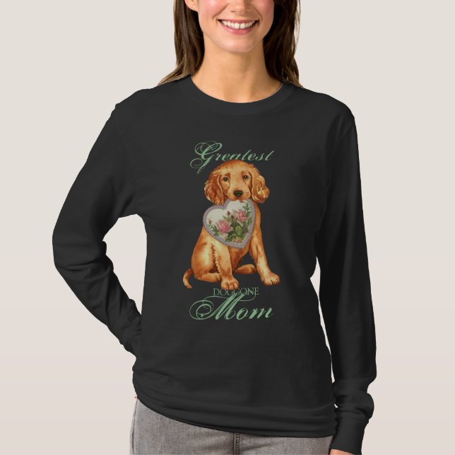 Irish Setter Heart Mamma T Shirt (Framsida)