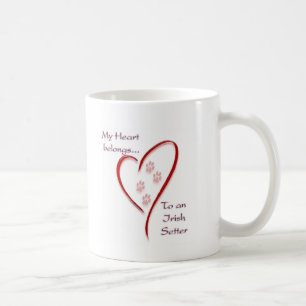 Irish Setter Heart-Tillhör Kaffemugg