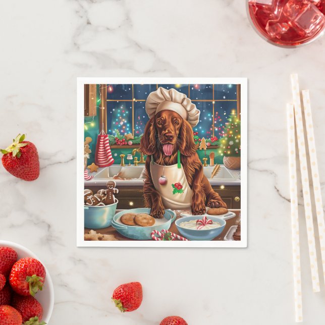 Irish Setter Helgdag Baking: Festive God jul Pappersservett (Insitu)