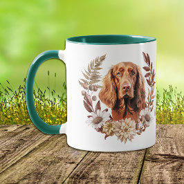 Irish Setter Hund Autumn WAN Mugg