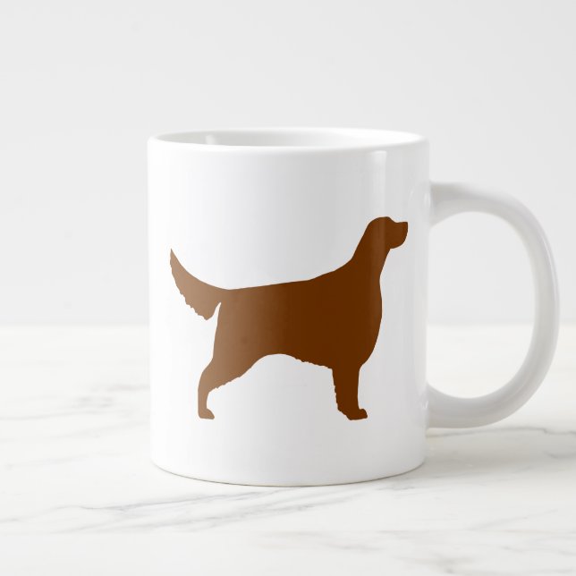 Irish Setter Hund aveln Silhouettes Jumbo Mugg (Höger)