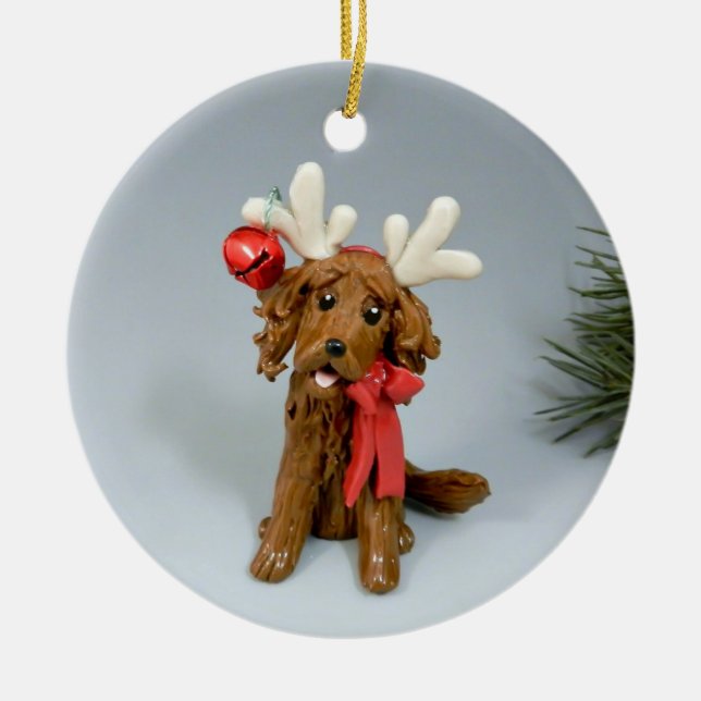 Irish Setter Hund jul Ornament (Framsidan)