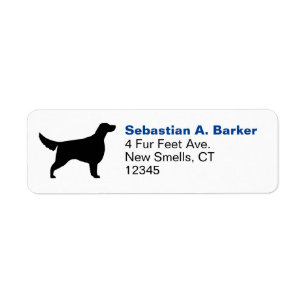 Irish Setter Hund Silhouette Returetiketters Returadress Etikett