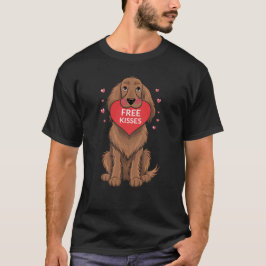 Irish Setter Hund Valentines day Free Kisses T Shirt