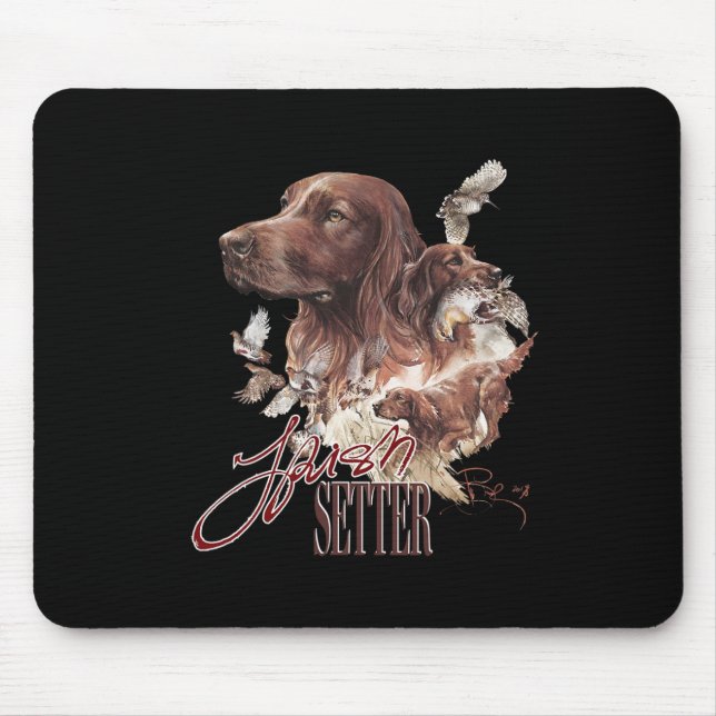 Irish Setter Hundälskares Musmatta (Framsidan)