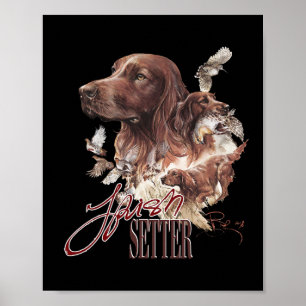 Irish Setter Hundälskares Poster