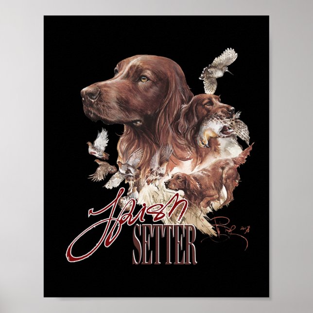 Irish Setter Hundälskares Poster (Framsidan)