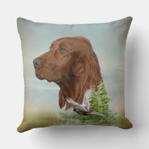 Irish Setter-jakt Dekorativ kudde