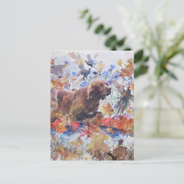 Irish Setter-jakt Vykort (Stående Fram)