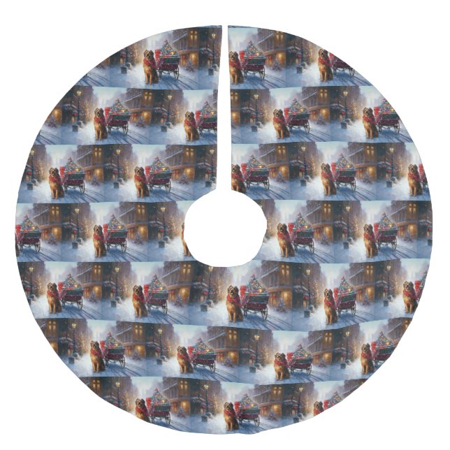 Irish Setter jul Festive Season Julgransmatta Borstad Polyester (Framsidan)