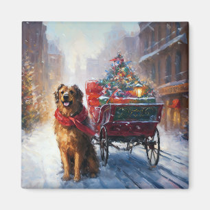 Irish Setter jul Festive Season Magnet