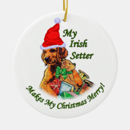 Irish Setter jul Julgransprydnad Keramik