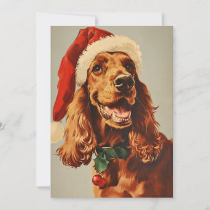 Irish Setter jul Julkort