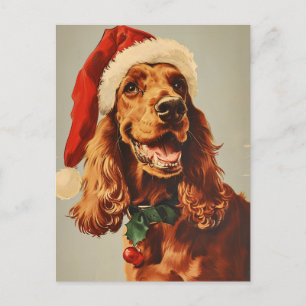Irish Setter jul Vykort