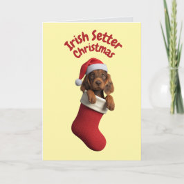Irish Setter-julklapp Kort