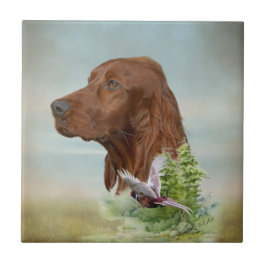 Irish Setter Kakelplatta