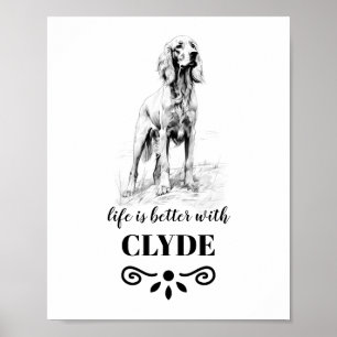 Irish Setter Life är bättre med Anpassningsbar Hun Poster