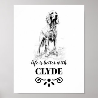 Irish Setter Life är bättre med Anpassningsbar Hun Poster