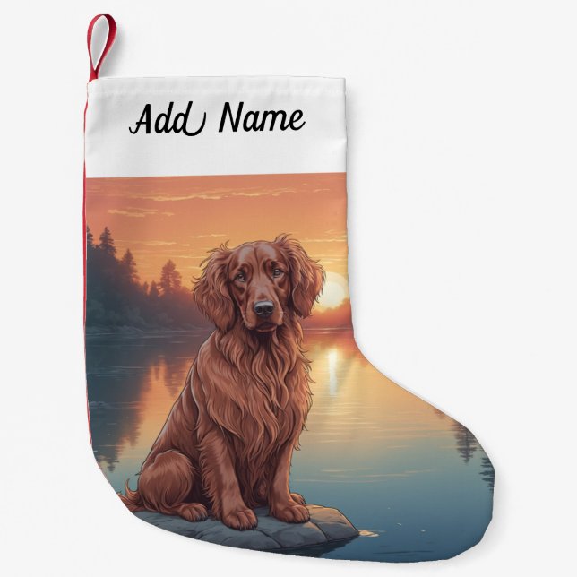 Irish Setter Liten Julstrumpa (Framsidan)