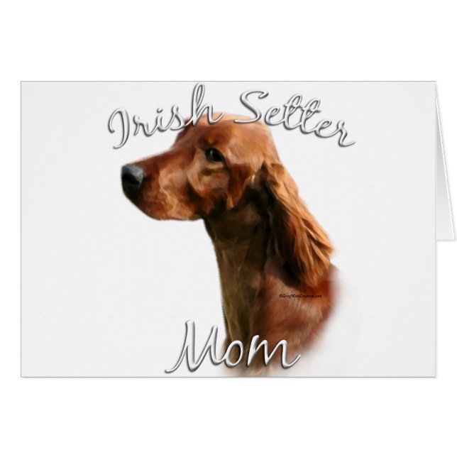 Irish Setter Mamma 2 Hälsningskort (Framsidan Horizontal)