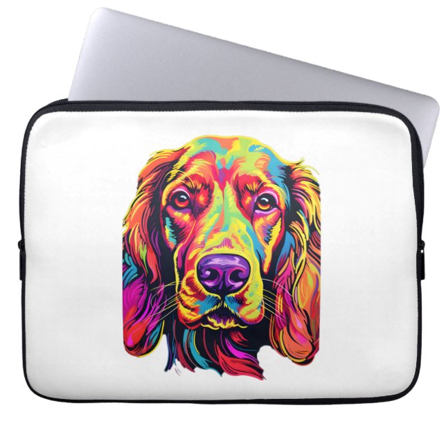 Irish Setter Neon Design Laptop Fodral (Framsidan)