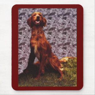 Irish Setter & Patternated Conection Wall Mousepad Musmatta