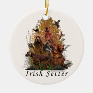 Irish Setter Poster Fleece Blanket Ornamet Julgransprydnad Keramik