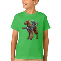 Irish Setter Robot Barn T-Shirt