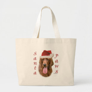 Irish Setter Santa Tassar Jumbo Tygkasse