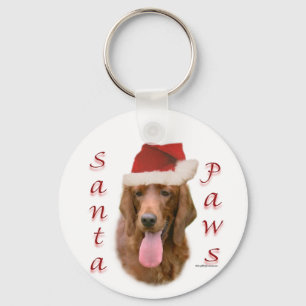 Irish Setter Santa Tassar Nyckelring