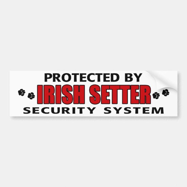 Irish Setter Security Bildekal (Framsidan)
