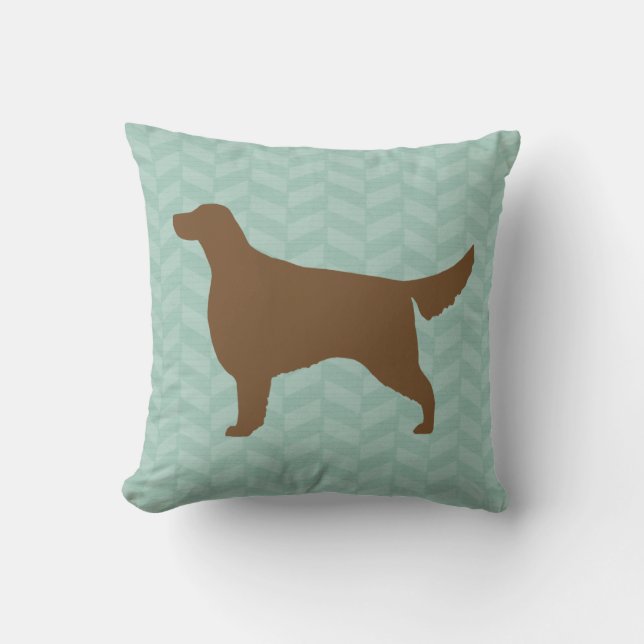 Irish Setter Silhouette Kudde (Framsida)