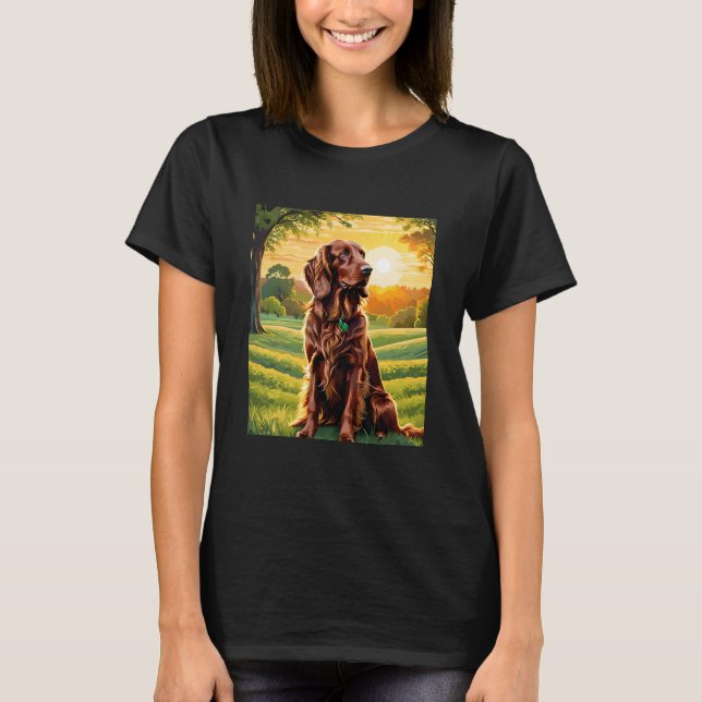 IRISH SETTER SOL BACK DROP T SHIRT (Framsida)