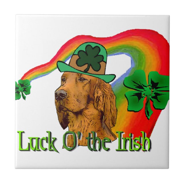 Irish Setter St Patricks Kakelplatta (Framsidan)