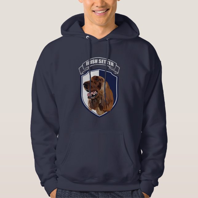 Irish setter sweatshirt med luva (Framsida)