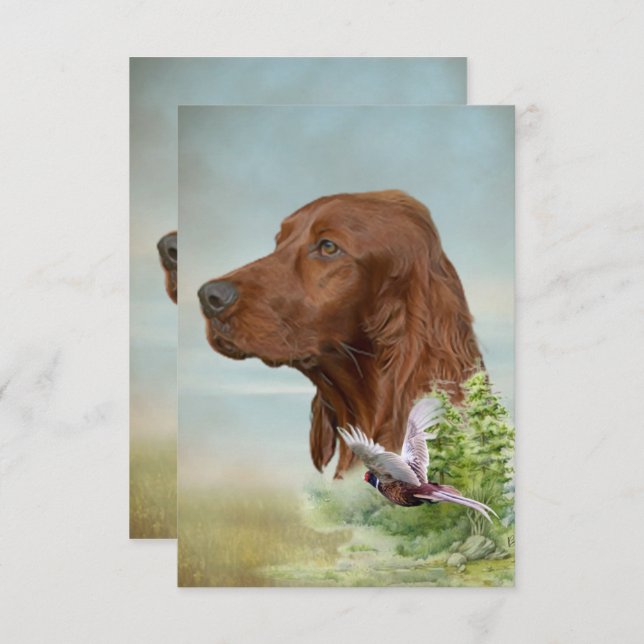 Irish Setter Tack Kort (Fram/baksida)