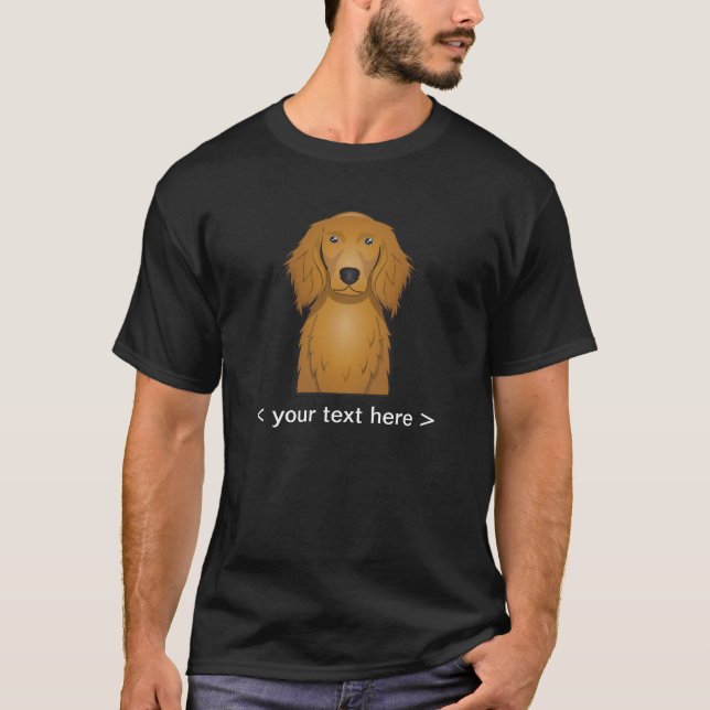 Irish Setter Tecknad Personlig Tee (Framsida)