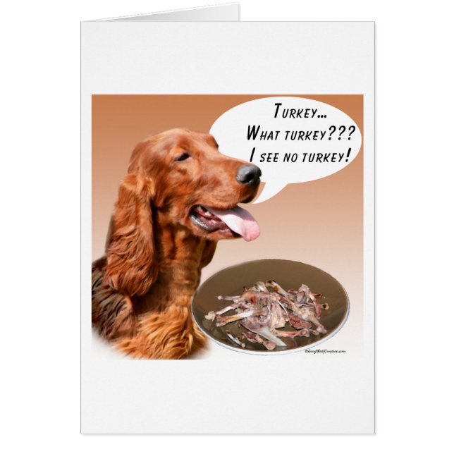 Irish Setter Turkey Hälsningskort (Framsidan)