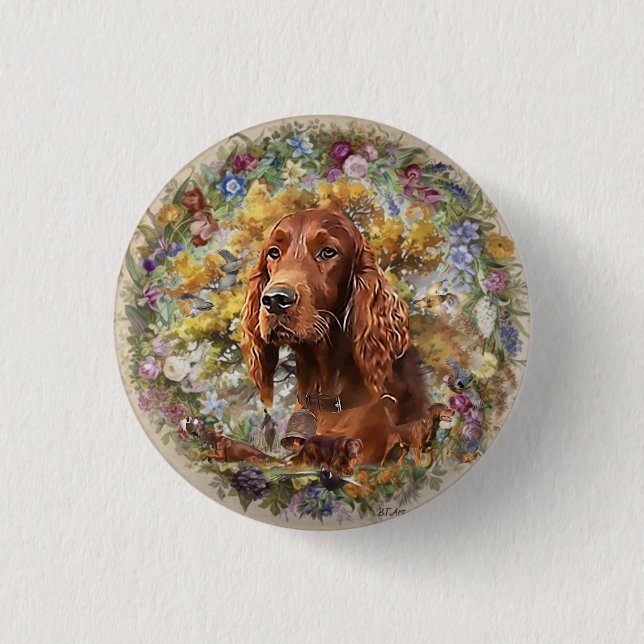 Irish Setter - Ultimate Upland Bird Hund Knapp (Framsida)