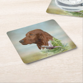 Irish Setter Underlägg Papper Kvadrat