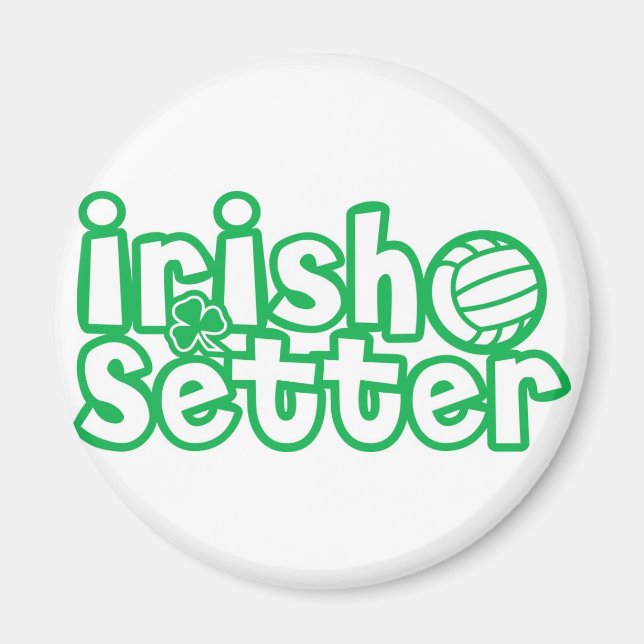 Irish Setter Volleyball Design Magnet (Framsidan)
