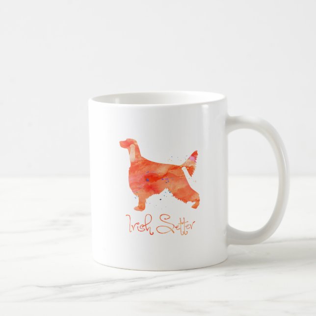 Irish Setter Watercolor Design Kaffemugg (Höger)