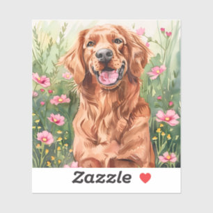 Irish Setter Watercolor Sticker Klistermärken